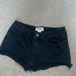 Black jean shorts